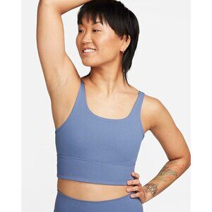 Nike Zenvy Rib Light-Support Non-Padded Longline Sports Bra Womens Size S